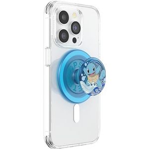 PopSockets: PopGrip voor MagSafe - Uittrekbare Greep en Standaard voor Smartphones en Hoesjes met een Verwisselbare Top - Adapterring voor MagSafe Inbegrepen - Pokémon - Squirtle Water