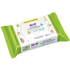 HiPP Babyzacht vochtig toiletpapier voor kinderen, verpakking van 6 stuks (6 x 50 stuks)
