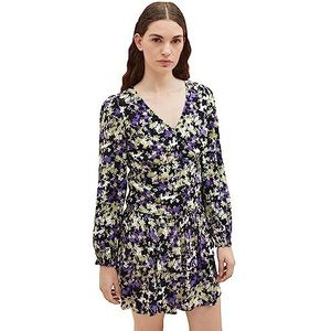 TOM TAILOR - Cropped Blouse - Lilac Green Flower Print - Dames