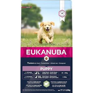 EUKANUBA premium hondenvoer met lamvlees & rijst voor grote rassen - droogvoer voor opgroeiende puppy honden, 2,5 kg