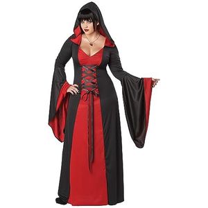 Duistere jurk met capuchon voor vrouwen - Grote Maten - XXL (44/46)