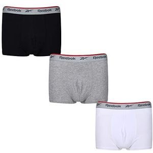 Reebok Ovett Trunks voor heren (Pack van 3), Zwart/Grijs Marl/Wit, L