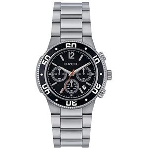 Breil - Horloge WATCH-TW1967 van staal voor mannen, zilver/zwart, Eén maat, armband