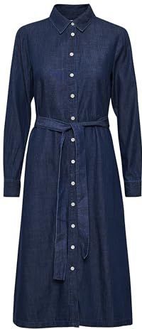 Part Two - Onderjurk - Dark Vintage Denim - Knielang - Met Riem