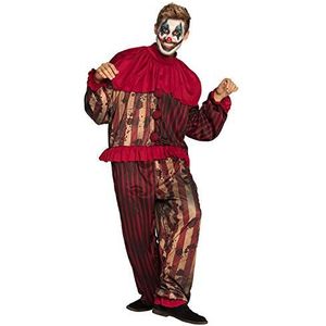 Boland - Kostuum Midnight Clown, jumpsuit met kraag, heren, horror, clown, psycho, Halloween, carnaval, themafeest