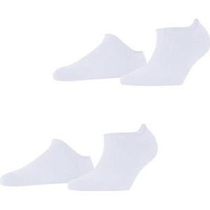 ESPRIT Dames Korte sokken Easy Rib Multipack W Sn katoen kort eenkleurig 2 paar, Veelkleurig Weiß 0010, 35-38