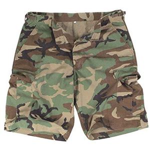 Mil-Tec US gewassen ripstop bermuda shorts Woodland, Bos, L