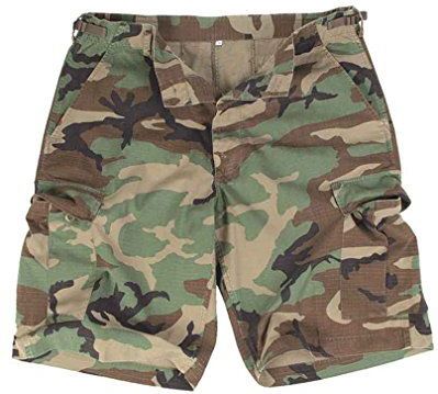 Mil-Tec US gewassen ripstop bermuda shorts Woodland, Bos, L