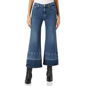 7 For All Mankind The Cropped Jo Luxe Vintage Jeans voor dames, Donkerblauw, 25
