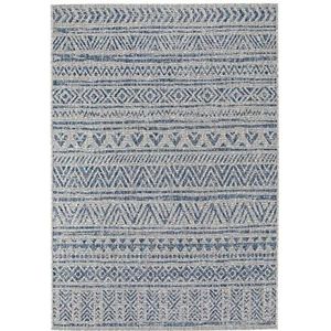 Benuta Indoor & outdoor tapijt Cleo blauw 80x150 cm - outdoor tapijt voor balkon & tuin, 4053894760235