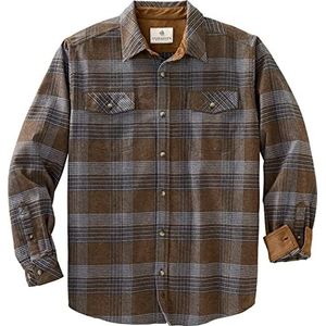 Legendary Whitetails Heren Legendarische Stretch Lange Mouwen Flanel Shirt - Casual Knop Front Regular Stretch Fit Plaid met Microsuède Trim Button Down Shirt