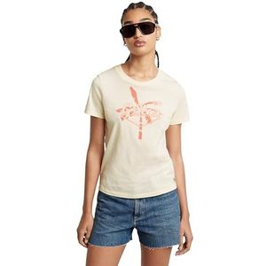 G-Star RAW Dames Tops Zomer gr t wmn, Beige (Antiek Wit D24595-4107-G286), L