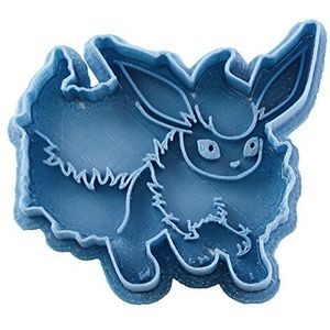 Cuticuter Flareon Pokemon uitsteekvorm, blauw, 8 x 7 x 1,5 cm