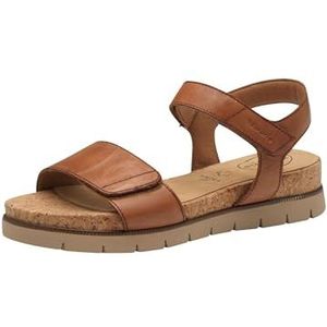 TAMARIS - Comfort - Damessandalen - Cognac Nappa - Klittenbandsluiting