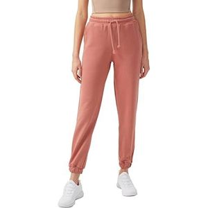 LOS OJOS Sweatbroek voor dames, sweatpants met zakken, joggingbroek voor dames, met trekkoord, elastische tailleband, Dried Rose, XS