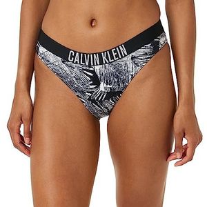 Calvin Klein Dames klassieke bikini-print zwemmen, IP Palm Collage zwart AOP, M, Ip Palm Collage Zwart Aop, M