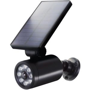 Maclean - Dummy Camera - SOL1801S Knipperende - LED-bewegingssensor op zonne-energie - Zwart