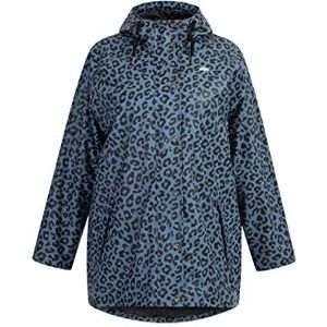 Schmuddelwedda Regenjas met all-over luipaardpatroon dames 34324987, blauw, grijs, zwart, leo, 56