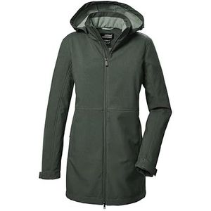 killtec dames Softshell parka/softshell jas met afritsbare capuchon KOW 95 WMN SFTSHLL PRK, grüngrau, 42, 41803-000
