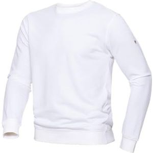 BP 1720-293-0021-L Uniseks sweatshirt, slank silhouet, lange mouwen en ronde hals, 280,00 g/m² katoen met stretch, wit, L