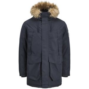 JACK & JONES Heren Jjcamp Faux Fur Parka Pls, Dark Navy, 5X_l, navy, 5x_l