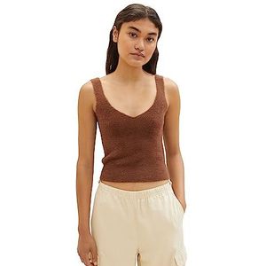 TOM TAILOR Denim Dames Pullunder, 19714 - geroosterd koffiebruin, XL