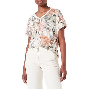 TOM TAILOR Dames T-shirt met all-over print 1031200, 29549 - Colorful Summerly Design, S