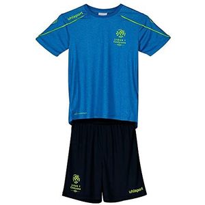 Uhlsport Ligue 1 Team voetbalset, heren, jeans, blauw/neongeel, 152