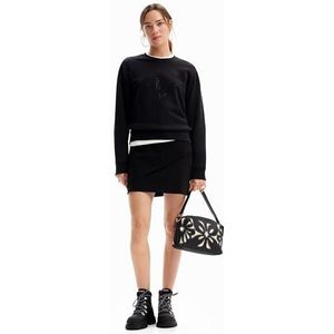 Desigual - Sweatshirt - Met Strasslogo - Lange Mouwen - Ronde Hals