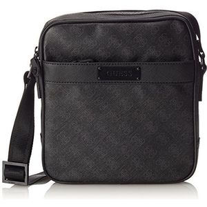 Guess - Myself Top Zip Crossbody schoudertas voor heren, zwart., Eén maat