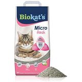 Biokat's Micro fresh kattenbakvulling met zomergeur - klonterstrooisel van bentoniet met extra fijne korrel voor hoog rendement - 1 zak (1 x 14 L)
