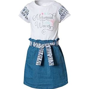 Lemon Beret Meisjesjurk, Wit., 7 Jaren