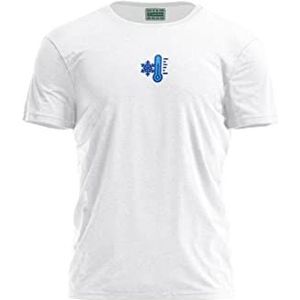 Bona Basics, Digitaal bedrukt basic T-shirt voor heren,% 100 katoen, wit, casual, herenbovenstuk, maat: S, wit, S