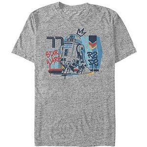 Star Wars Unisex R2d2 Organic T-shirt met korte mouwen, grijs (melange grey), XL
