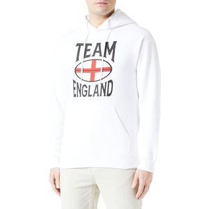 Republic Of California Team England UXREPCZSW035 Sweatshirt voor heren, wit, maat S, Wit, L/Tall