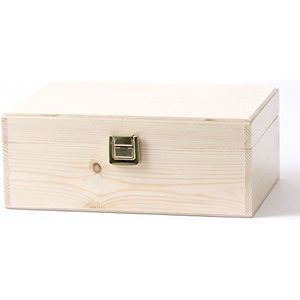 Mystic Moments Houten Aromatherapie Gift Box - (Leeftig maar kan 24 x 10ml glazen flessen houden)