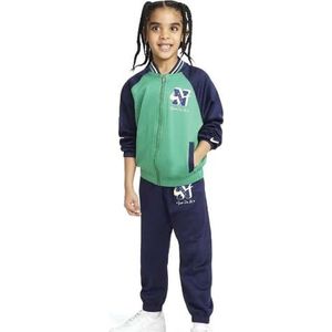 Nike - Gecombineerd pak - broek met capuchon - tasjes - broek met elastische taille logo groen groen/blauw U90 4-5 jaar