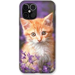 Hoesje voor iPhone 12 Pro Max Cat Paars