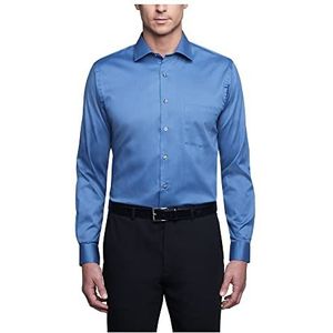 Van Heusen Heren Overhemd Regular Fit Flex Kraag Solid, Blauw (Dusty Blue), 16"" Neck 36""-37"" Sleeve