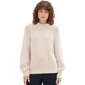 TOM TAILOR Damestrui, 34137 - Offwhite Beige Plaited Rib, XXS