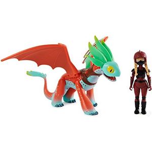 Dreamworks Dragons Adventure Set met draak en ruiterfiguur, Alex en veren (veer), voor kinderen vanaf 4 jaar