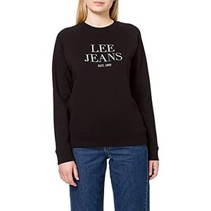 Lee Womens Crew Neck Sweatshirt, Zwart, XS