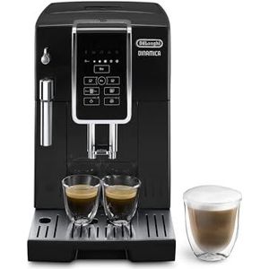 De'Longhi Dinamica ECAM Volautomatische Koffiemachine, met Melkopschuimer, 2-Kops Functie, Zwart