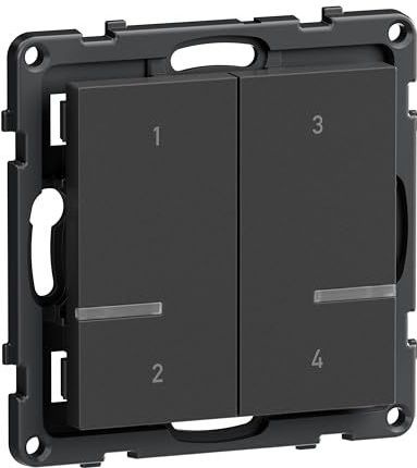 LEGRAND - SEANO - Scenarioknop - Antraciet - Smart Home - 4-voudig