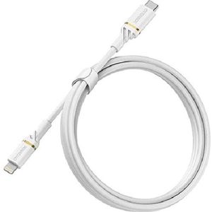 OtterBox Versterkte USB-C naar Lightning Cable, MFi Certified, snellaadkabel voor iPhone en iPad, ultrarobuust, buig- en buigzaam getest, 1m, Wit