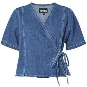 Pieces - Fibbo - Blouse - Mêlee - Katoenmix - Vetersluiting