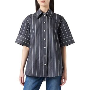 Seidensticker Damesblouse, blauw-wit, 40 NL