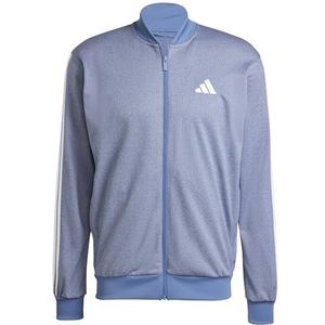 adidas Heren TRICOT REGULAR FIT TRACK TOP MELANGE, DARK BLUE MELANGE, XL