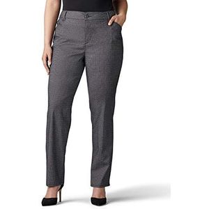 Lee Vrouwen Plus Size Relaxed Fit All Day Straight Leg Pant, Zwart/Wit Rockhill Plaid, 20 Plus