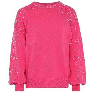 faina Dames parelversierde pullover PINK XL/XXL, roze, XL